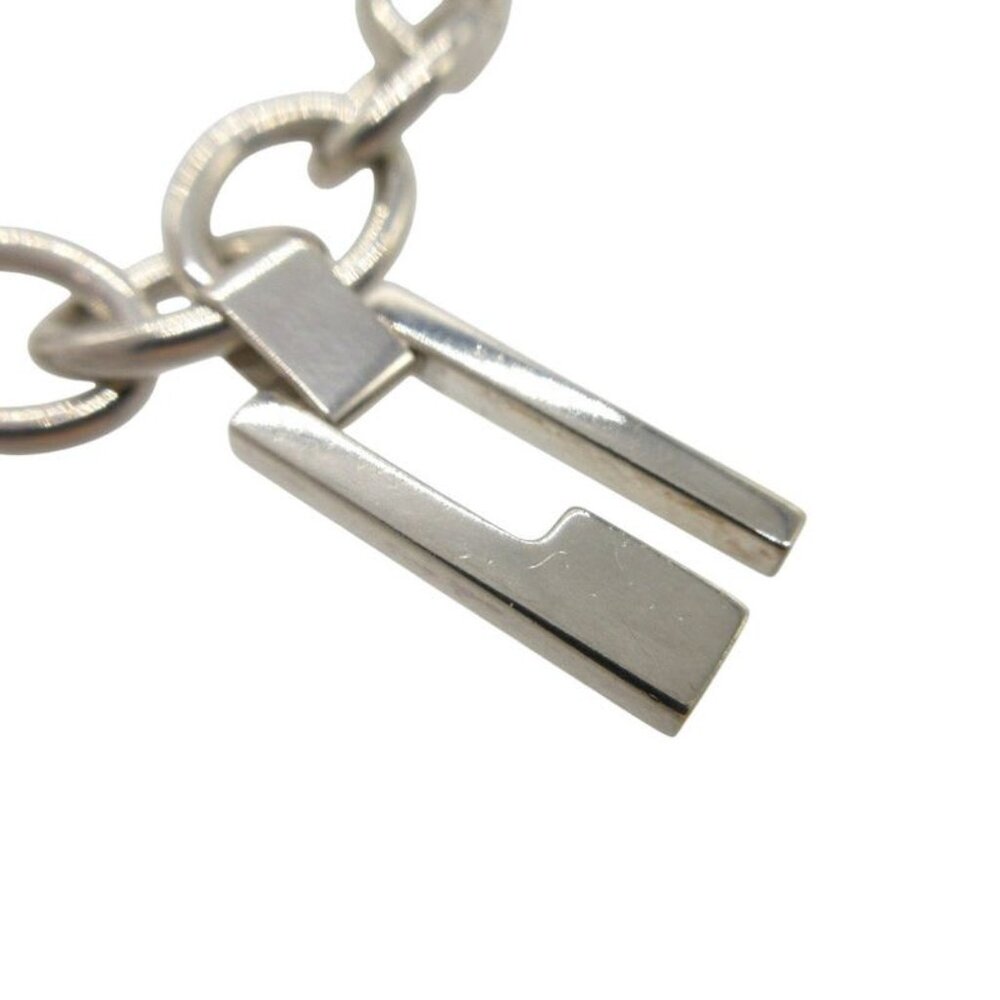 Gucci 5 Charm Bamboo G Logo Dog Tag Icon Charm Bracelet Silver 925 Silver 0524 - Picture 4 of 7